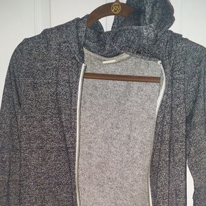 zip down hoodie
